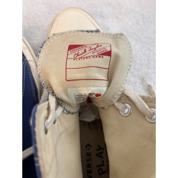 Converse x CDG PLAY Chuck 70 Hi Blue Mens Sneakers Comme des Garcons Mens 8 main image 6
